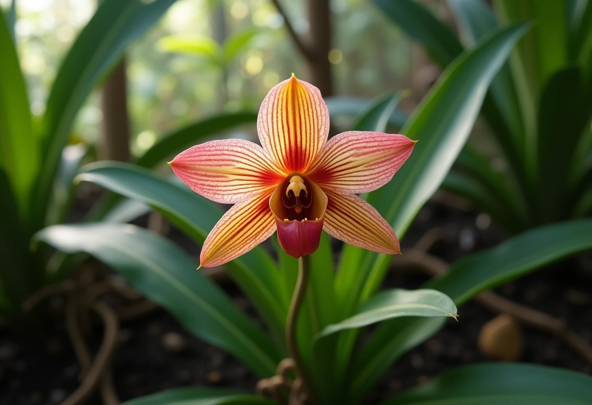 orchidée singe